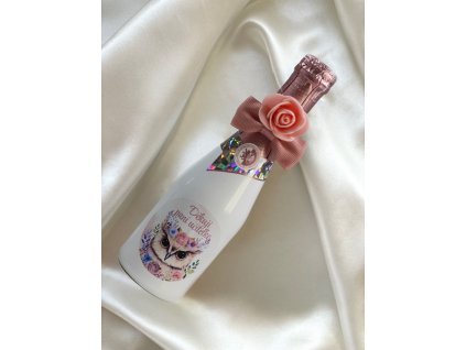 MINI BOHEMIA SEKT děkuji paní učitelko růžová sova