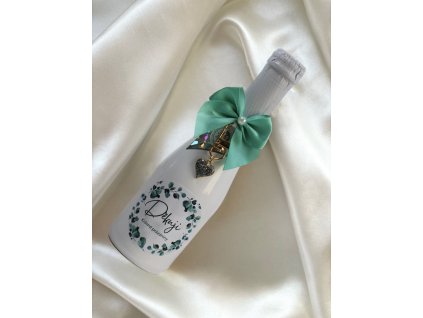 MINI BOHEMIA SEKT děkuji zelené + srdíčko