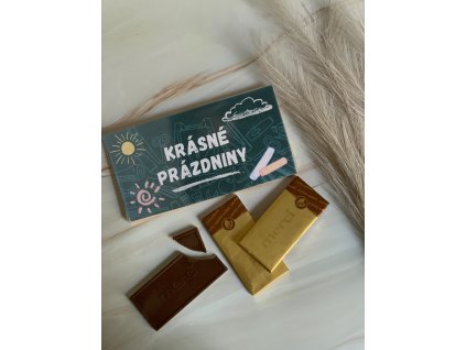ČOKOLÁDA krásné prázdniny zelená tabule