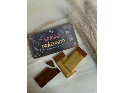 ČOKOLÁDA KRÁSNÉ PRÁZDNINY černá tabule