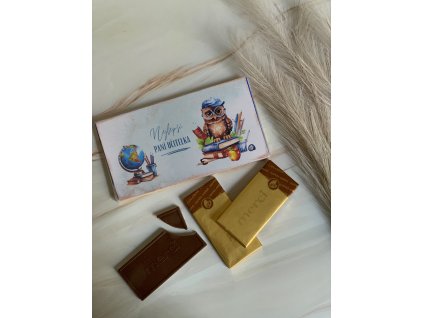 ČOKOLÁDA nejlepší učitelka modrá sova