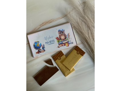 ČOKOLÁDA njelepší učitel modrá sova