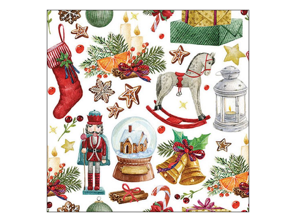 Napkin 33 Vintage ornaments FSC Mix