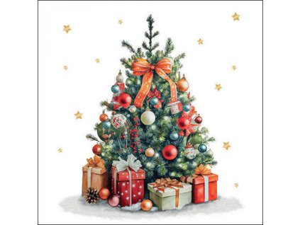 Napkin 33 Decorated Christmas tree FSC Mix