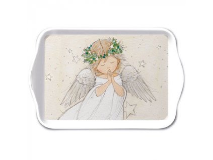 Tray melamine 13x21 cm Praying angel
