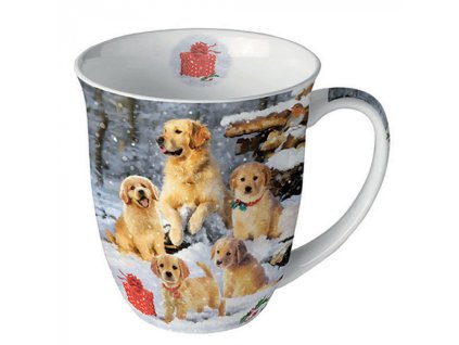 Mug 0.4 L Golden retriever puppies