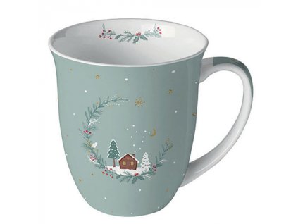 Mug 0.4 L Little wood cabin sage