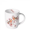 Mug 0.2 L Christmas robins white