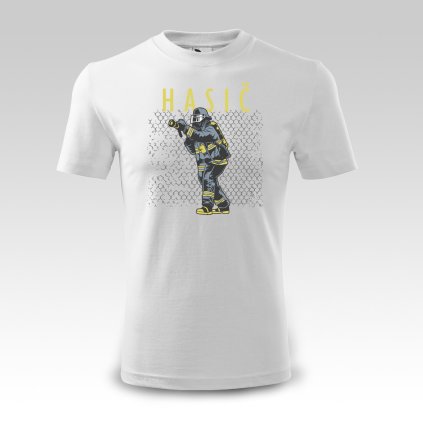 Tricko bile s potiskem hasic 1