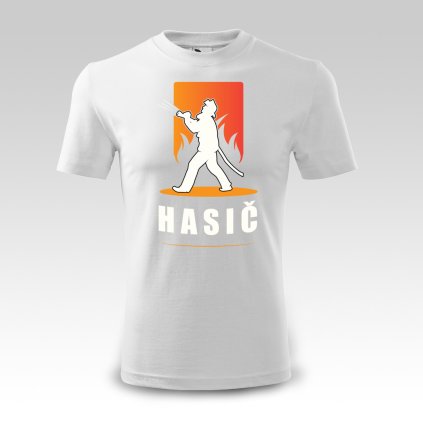 Tricko bile s potiskem hasic 2