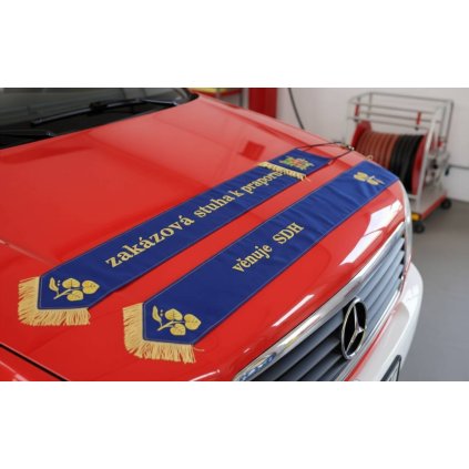 Sametová stuha k praporu 123 x 15cm