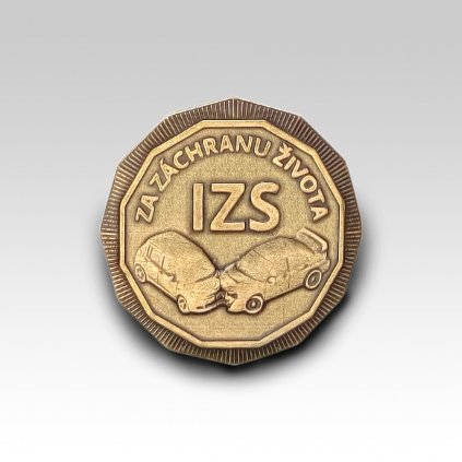 Hasicsky rad za zachranu zivota 50mm starozlato