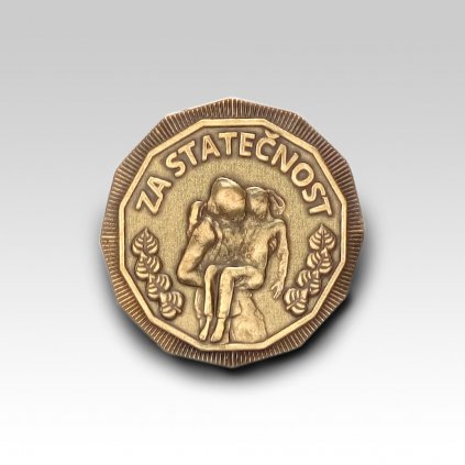 Hasicsky rad za statecnost 50mm starozlato