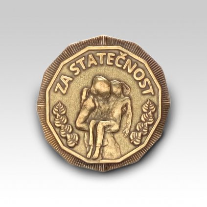 Hasicsky rad za statecnost 70mm starozlato