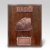 Velka drevena plaketa hasici v akci bronz