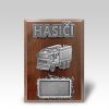 Mala drevena plaketa hasicske auto p stribro