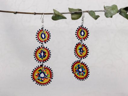 Korálkové masajské náušnice Masajové