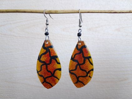 Africké náušnice Slunce nad savanou