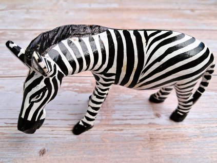Dřevěná africká soška zebra