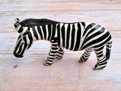 Dřevěná africká soška zebra