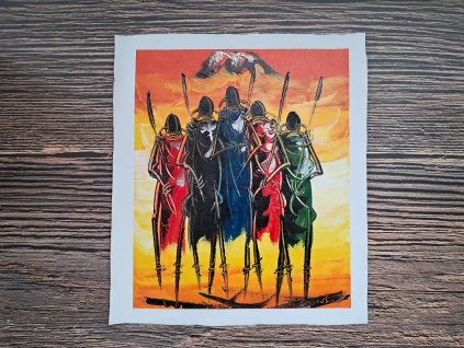 Edice Africké malby: Masajové pod Kilimandžárem