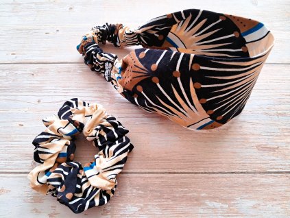 Látková čelenka do vlasů z africké látky