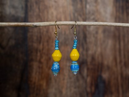 Náušnice z recyklovaného papíru