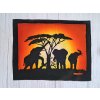 Edice Africké malby: Sloni na savaně při východu slunce