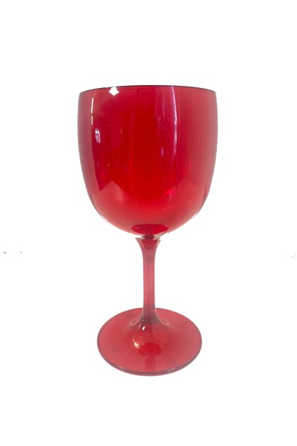 Sklenice plastová průhledná 260 ml červená s VLASTNÍM TEXTEM