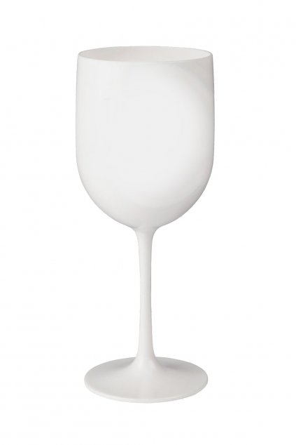 Sklenice plastová zaoblená 450 ml bílá s VLASTNÍM TEXTEM