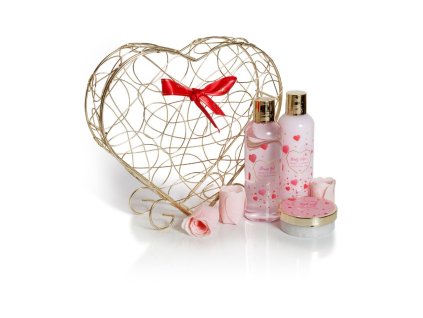 pokhara set srdce sprchovy gel telove mlekosul mydlove ruze