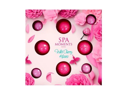 spa monents set sumivych kouli do koupele cherry 4x30g 4x20g