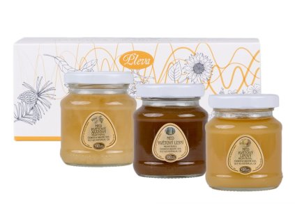 DÁRKOVÝ SET MEDŮ - akátový, lipový, lesní