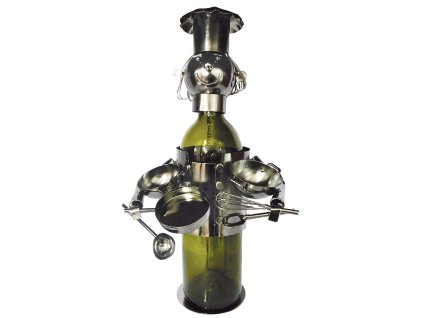 KOVOVÝ STOJAN NA VÍNO, KUCHAŘ