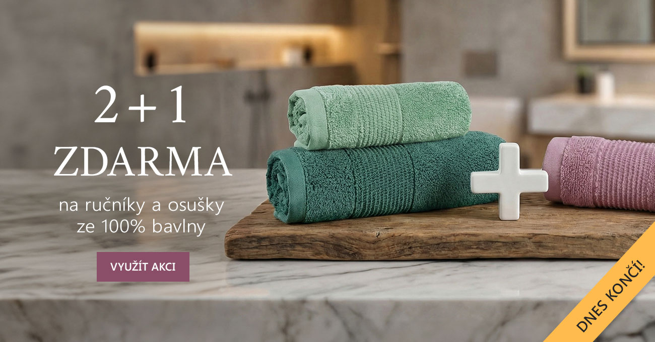 2+1 Zdarma na ručníky