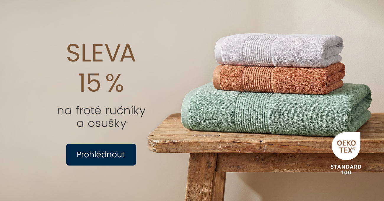 Ručníky sleva 15 %