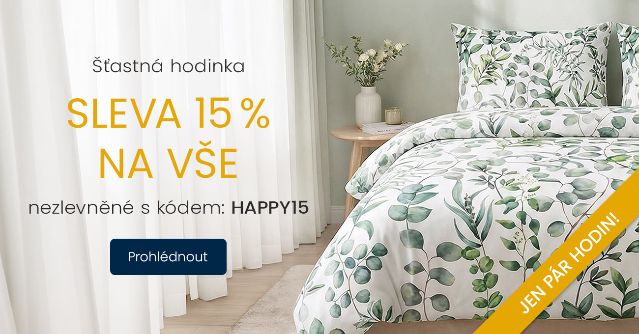 Šťastná hodinka sleva 15 %