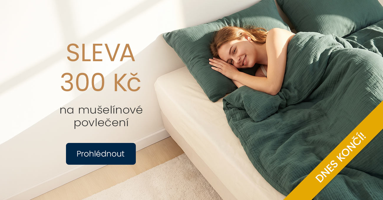 Mušelínové povlečení -300 Kč