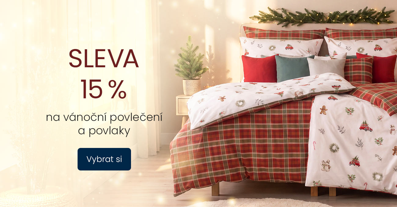 Vánoční povlečení sleva 15 %