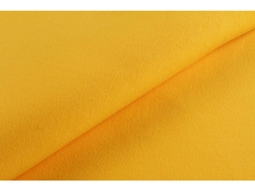 Teplákovina - tmavě žlutá š.165 cm