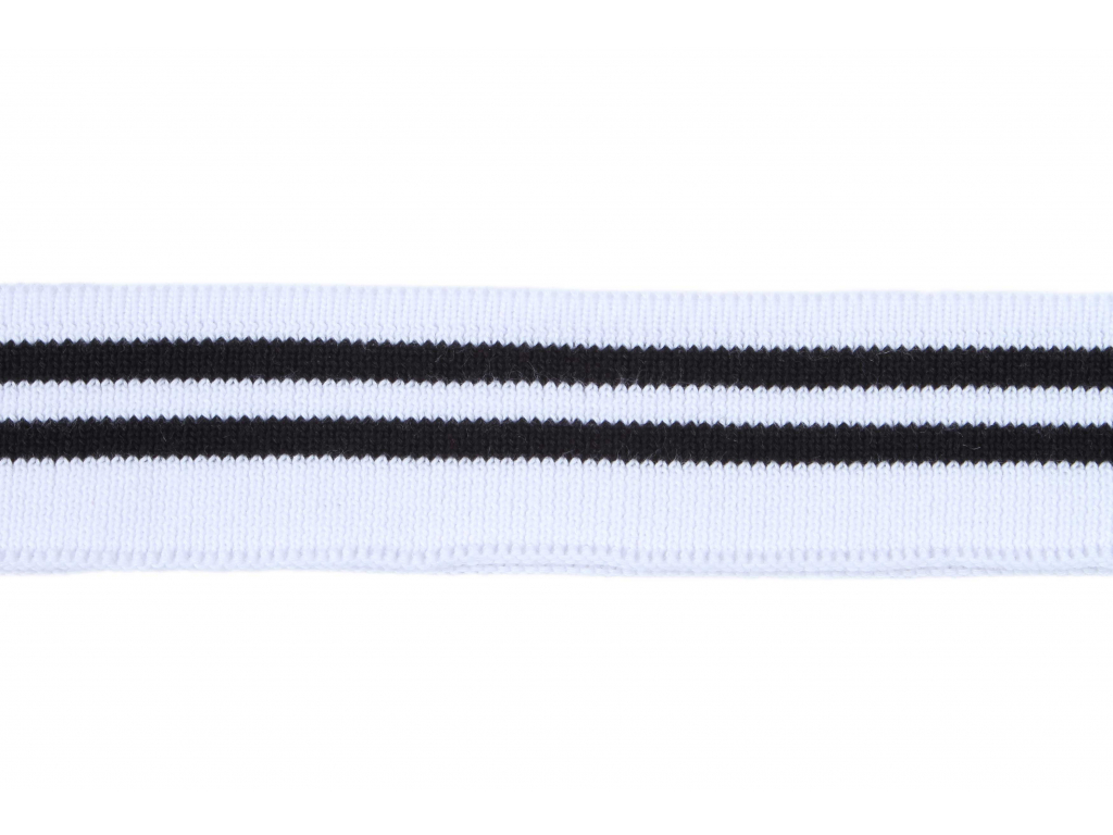 Kusový náplet 135 cm č. 1 - bílá, černá