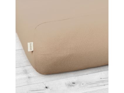 Jersey prostěradlo světle hnědé (1)