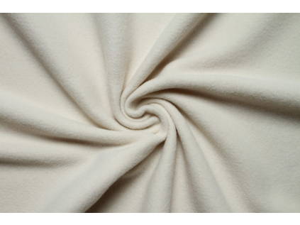 Fleece stretch - tmavá smetanová š.170 cm