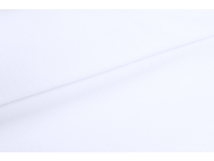 Bavlněný úplet - bílá š.155 cm