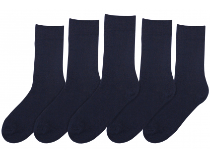 Pánské ponožky vysoké modré ze 100% bavlny