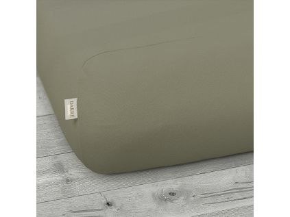 Jersey prostěradlo tmavé khaki (1)