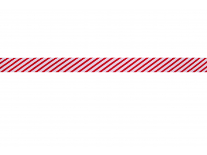 Šikmý proužek bavlněný 16 mm - proužek červenobílá