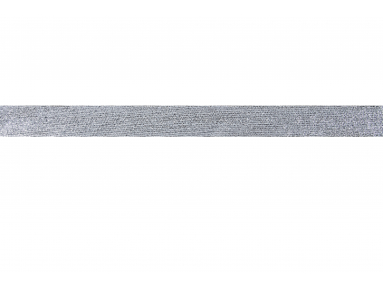 Šikmý proužek bavlněný 16 mm - stříbrná