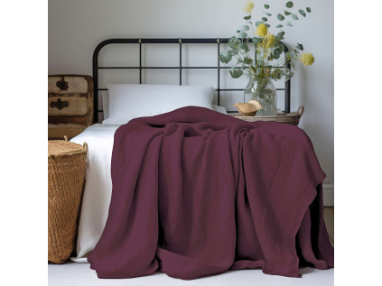 Mušelínový přehoz na postel Claret - 2.jakost