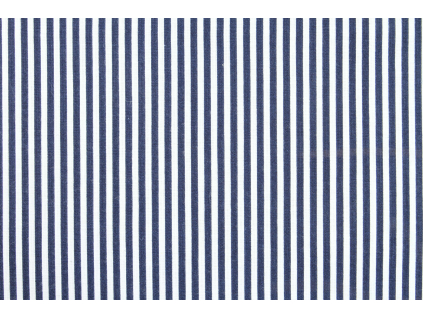 Zbytek bavlněné látky Proužek tmavě modrý - 45x160 cm